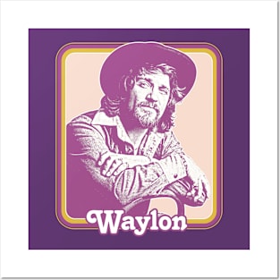 Waylon Jennings //// Retro Style Fan Design Posters and Art